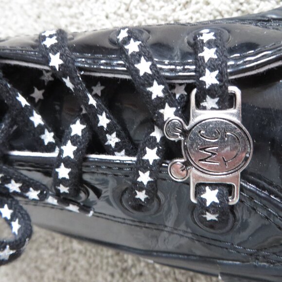 Converse&mickey mouse limited edition women/girl's black leather shoes size 5.5 - Picture 10 of 12